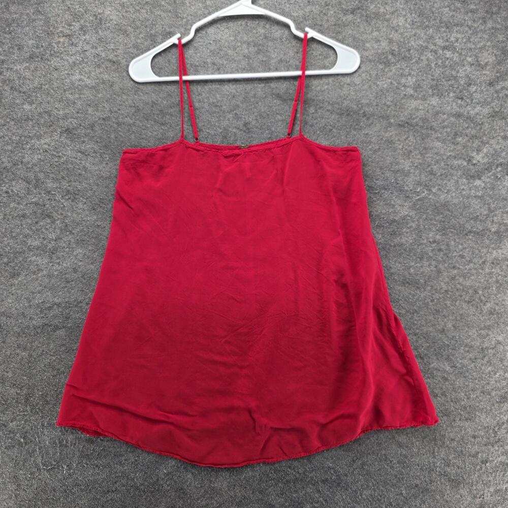 Free People Tank Camisole Womens M Red Rayon 100% Viscose Adjustable Strap